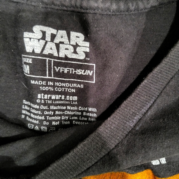 Star Wars Falcon Colors Four Black Graphic Print T-Shirt Size Medium - Picture 3 of 3